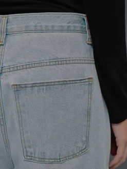 Clothing-Source Unknown Oversized Fit Jeans, Light Blue Wash