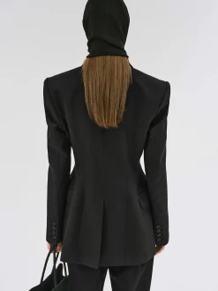 Clothing-Source Unknown Poldo Hourglass Blazer, Black