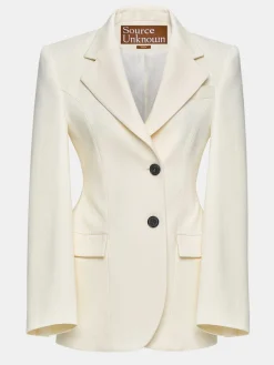 Clothing-Source Unknown Poldo Hourglass Blazer, Cream