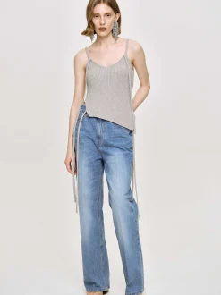 Clothing-Source Unknown Relaxed Straight Jeans, Mid Wash