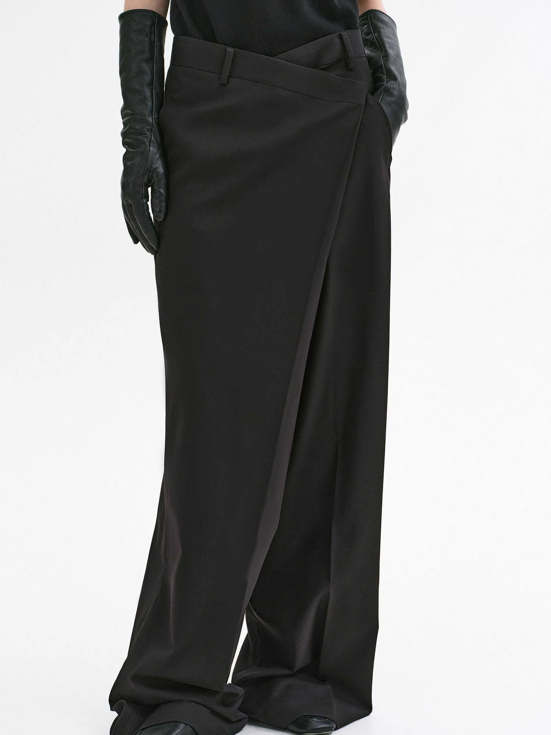 Clothing-Source Unknown Rennert Criss Cross Trousers, Black