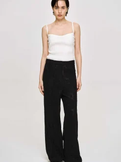 Clothing-Source Unknown Rib Knit Camisole, White