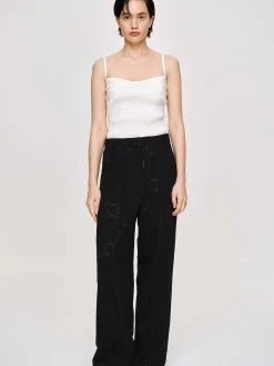 Knitwear-Source Unknown Rib Knit Camisole, White