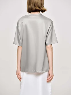 Accessories-Source Unknown Satin T-Shirt, Silver