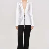 Accessories-Source Unknown Satin-Crepe Pants, Black