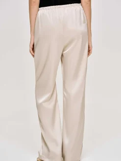 Accessories-Source Unknown Satin-Crepe Pants, Champagne