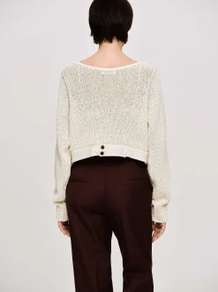 Knitwear-Source Unknown Scoop Neck Knit, Almond