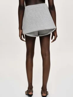 Bottoms-Source Unknown Segura Sweat Mini Skorts, Gainsboro Melange