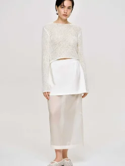 Clothing-Source Unknown Semi-Sheer Knit, Birch