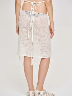 Co-Ords-Source Unknown Semi-Sheer Knit Skirt, Birch