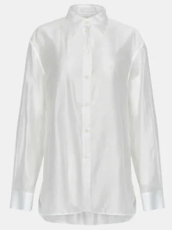 Accessories-Source Unknown Sheer Button-Down Shirt, White