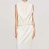 Accessories-Source Unknown Sleeveless Leather Top, Ivory