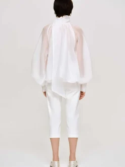 Clothing-Source Unknown Slim Capri Pants, White