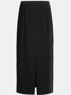 Clothing-Source Unknown Slit Maxi Skirt, Black