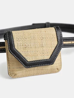 Shoes & Bags-Source Unknown Small Raffia Belt Bag, Natural