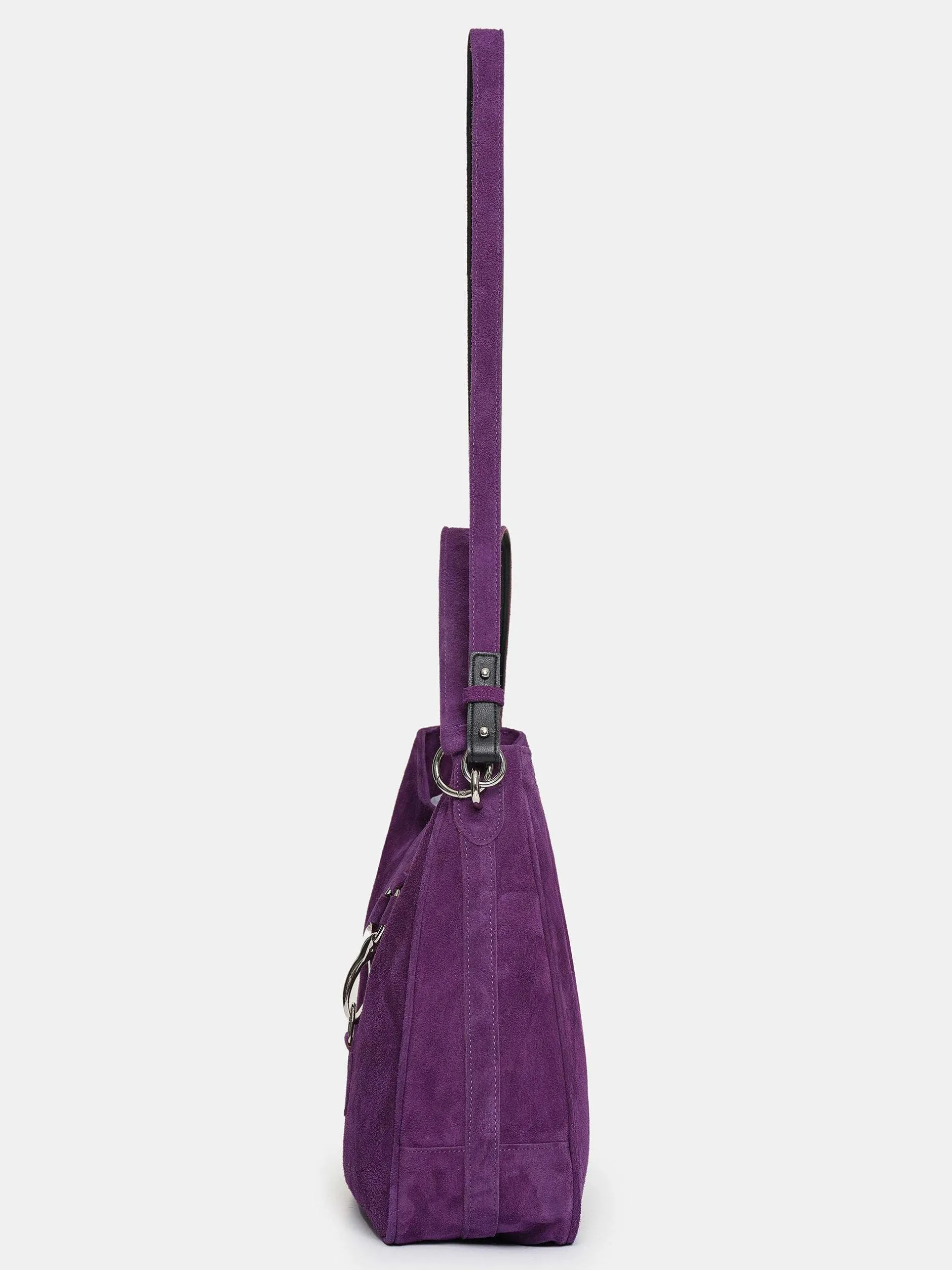 Shoes & Bags-Source Unknown Suede Hobo Bag, Plum