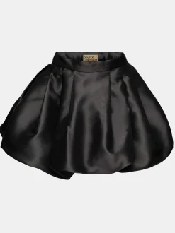 Clothing-Source Unknown Suki Bubble Hem Miniskirt, Black