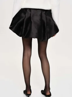 Bottoms-Source Unknown Suki Bubble Hem Miniskirt, Black