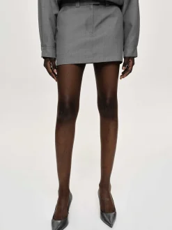 Bottoms-Source Unknown Tailored Miniskirt, Dove