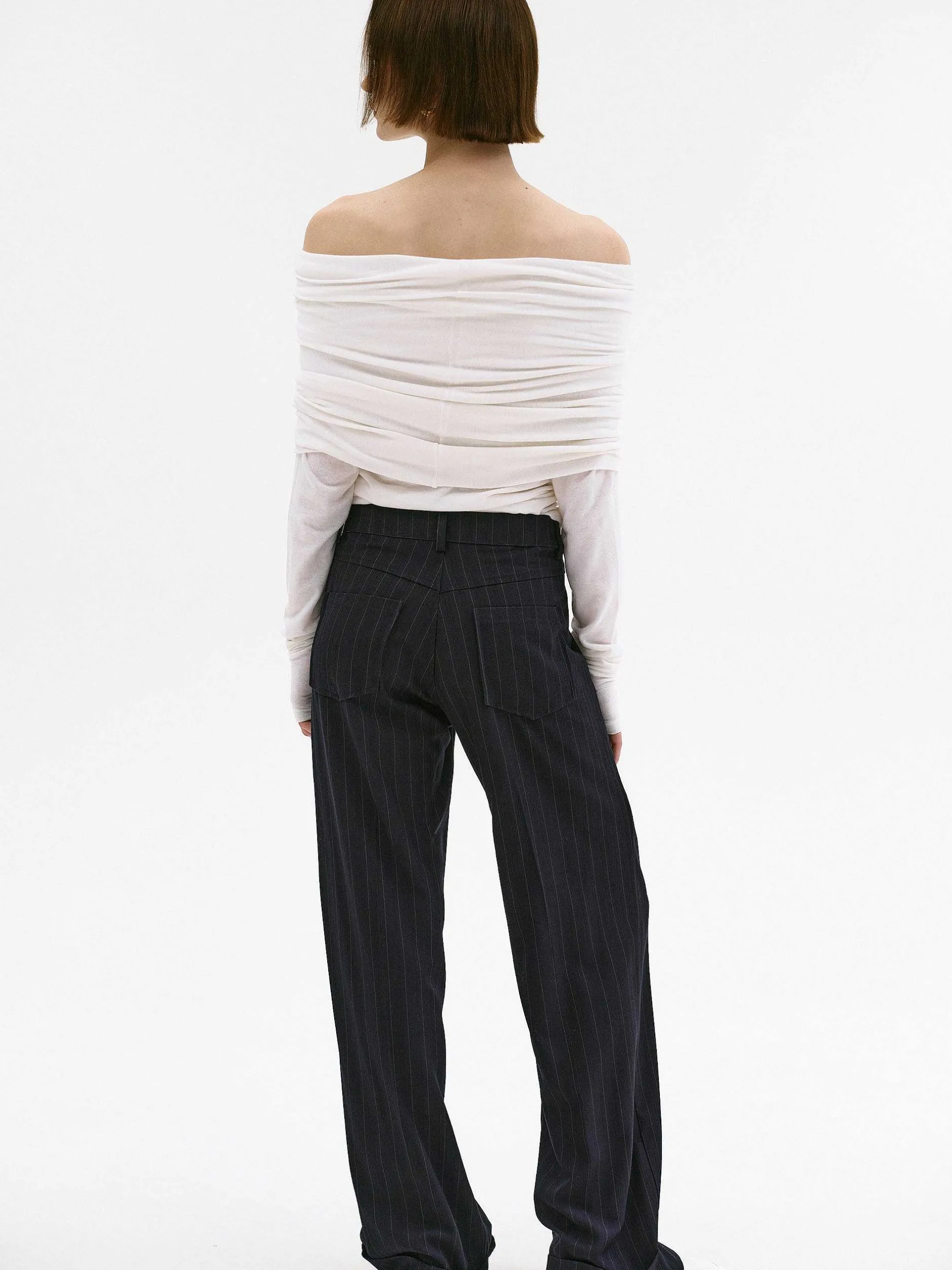 Accessories-Source Unknown Tova Off Shoulder Knit, Cream
