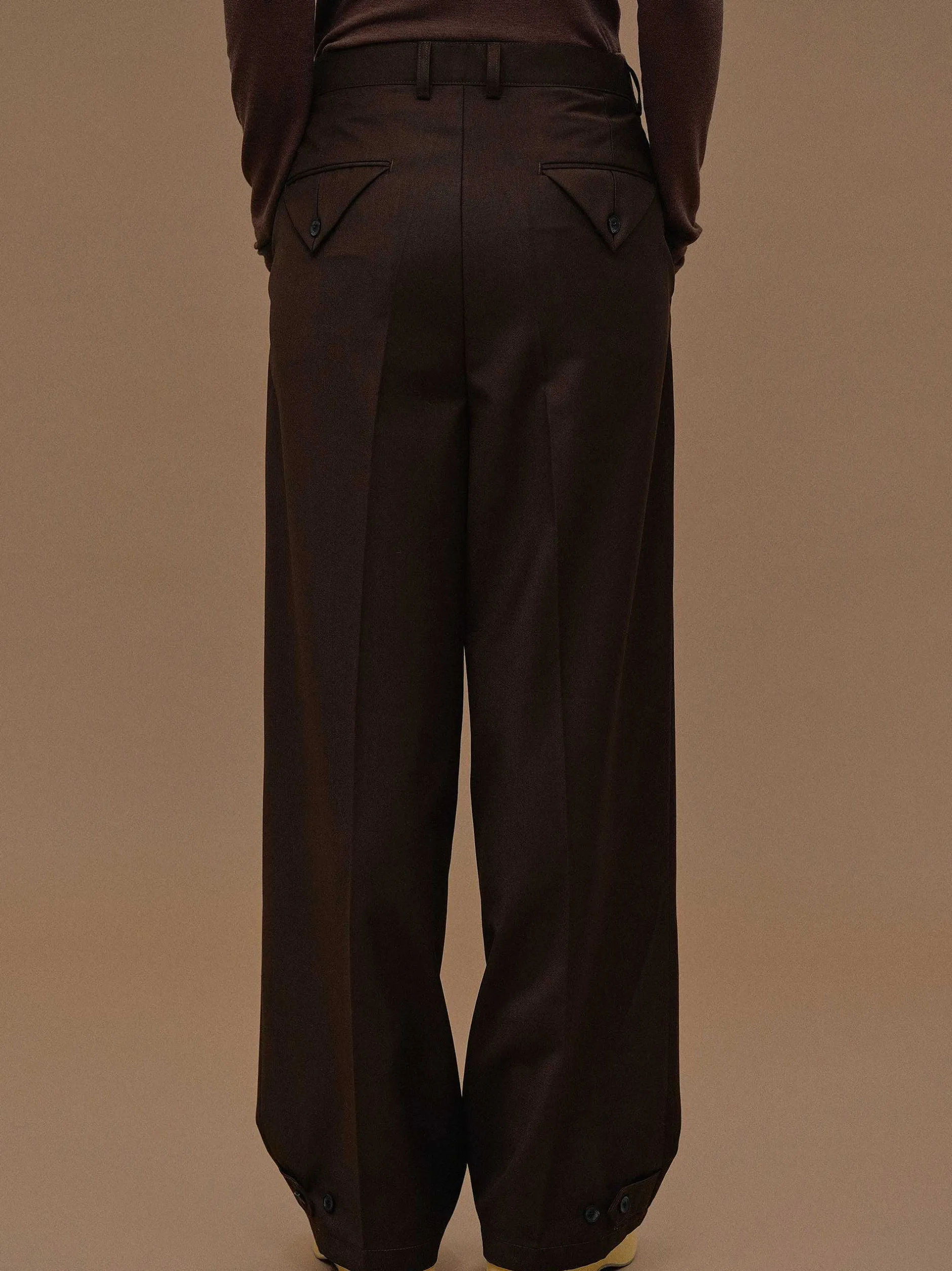 Bottoms-Source Unknown Triangle Pocket Relaxed Trousers, Fondant