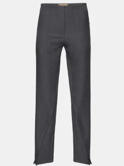 Bottoms-Source Unknown Tyia Bias-Cut Slim Trousers, Dark Charcoal
