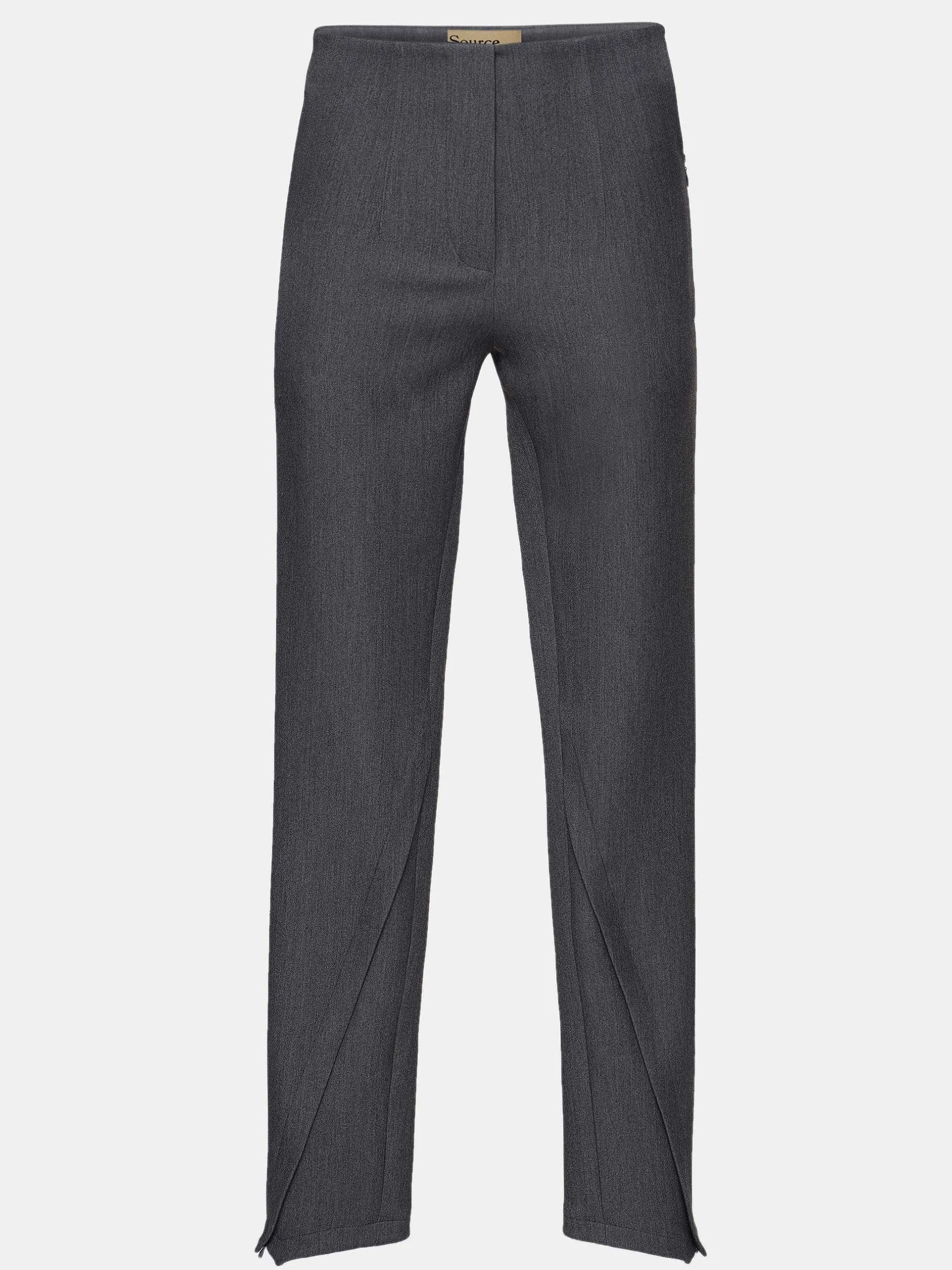 Bottoms-Source Unknown Tyia Bias-Cut Slim Trousers, Dark Charcoal