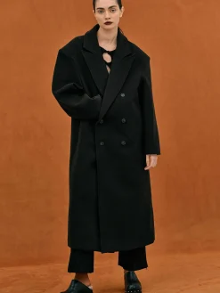 Clothing-Source Unknown Wallis Oversized Grandpa Coat, Black