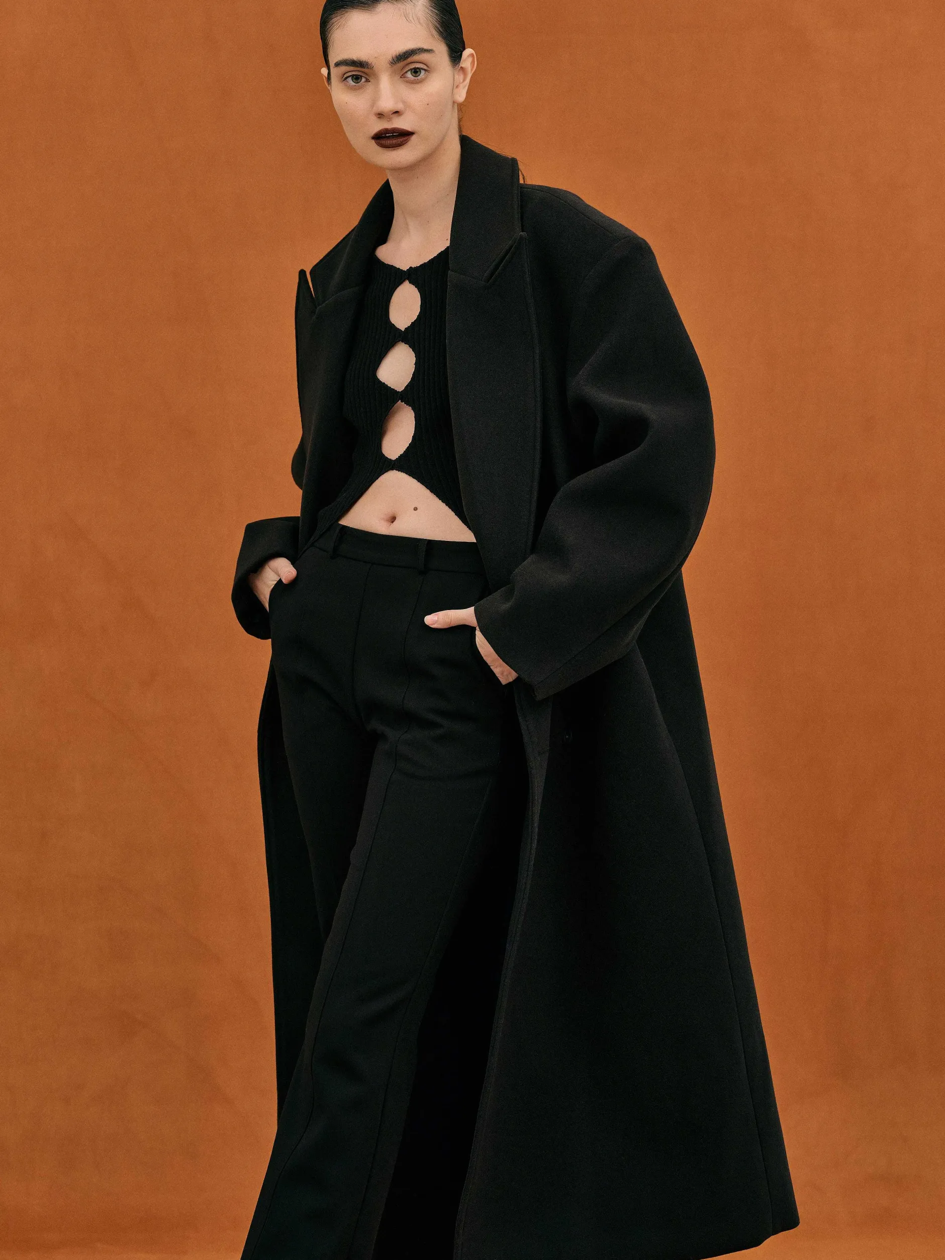 Clothing-Source Unknown Wallis Oversized Grandpa Coat, Black