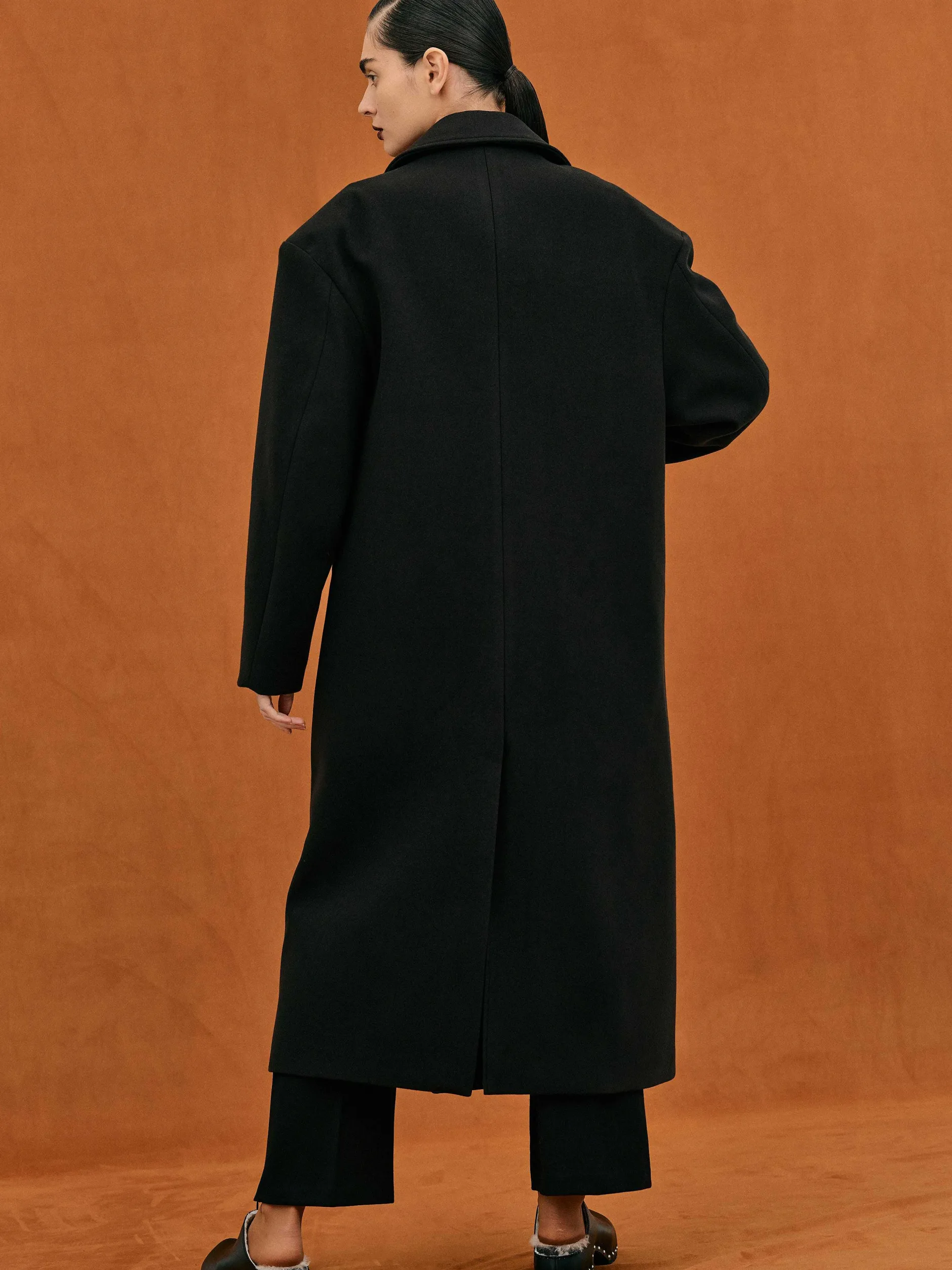 Clothing-Source Unknown Wallis Oversized Grandpa Coat, Black