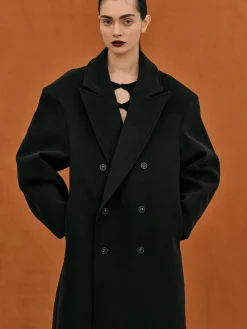 Clothing-Source Unknown Wallis Oversized Grandpa Coat, Black