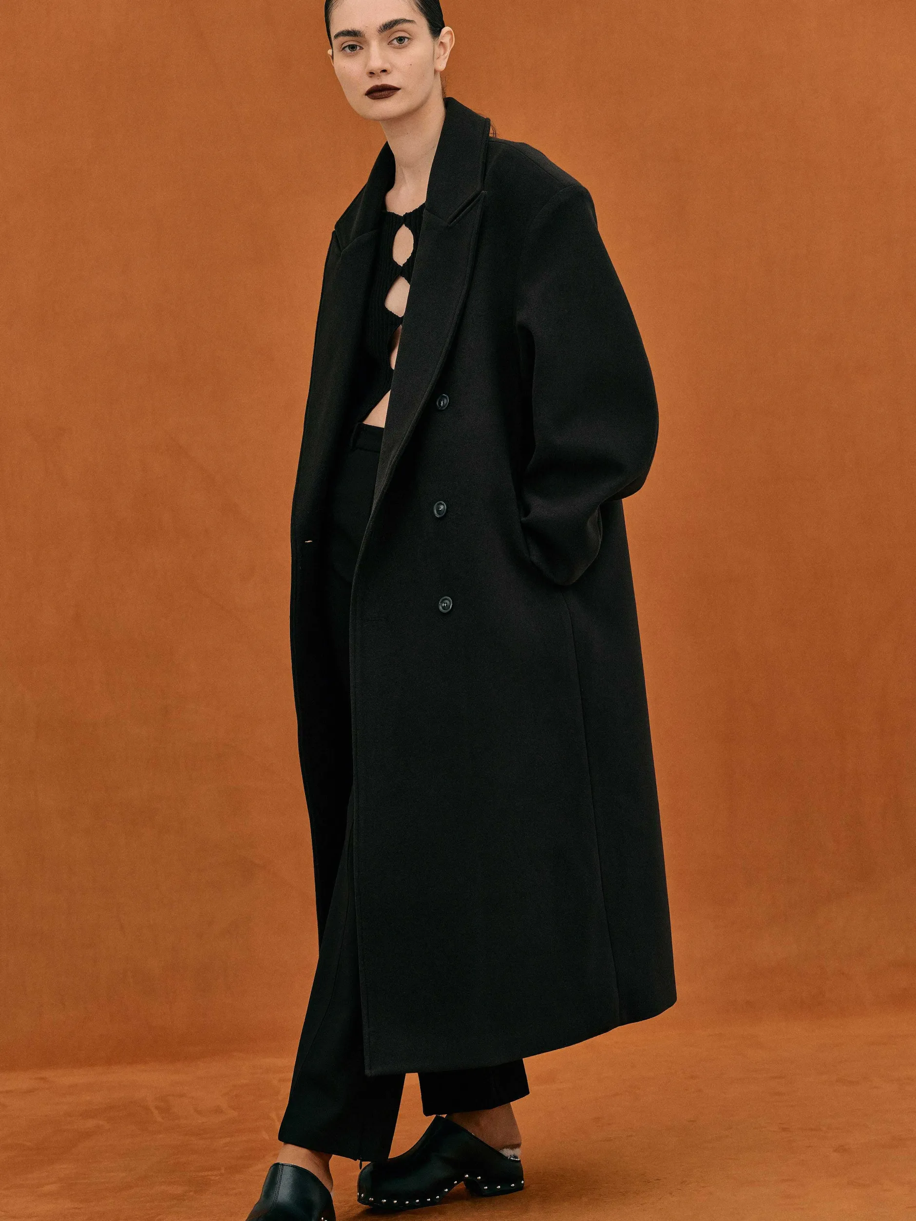 Clothing-Source Unknown Wallis Oversized Grandpa Coat, Black