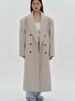 Clothing-Source Unknown Wallis Oversized Grandpa Coat, Beige