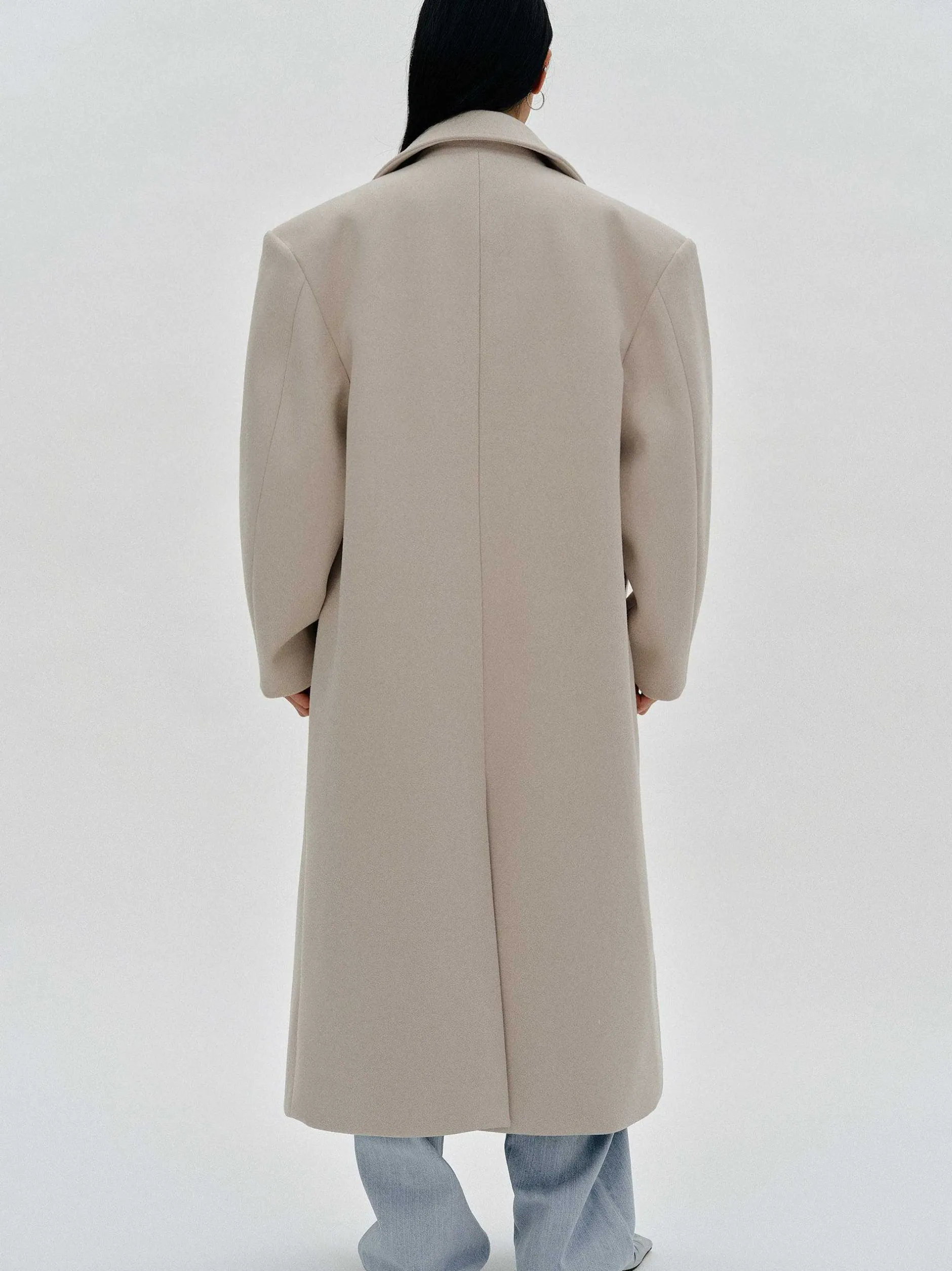 Clothing-Source Unknown Wallis Oversized Grandpa Coat, Beige
