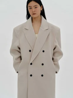 Clothing-Source Unknown Wallis Oversized Grandpa Coat, Beige