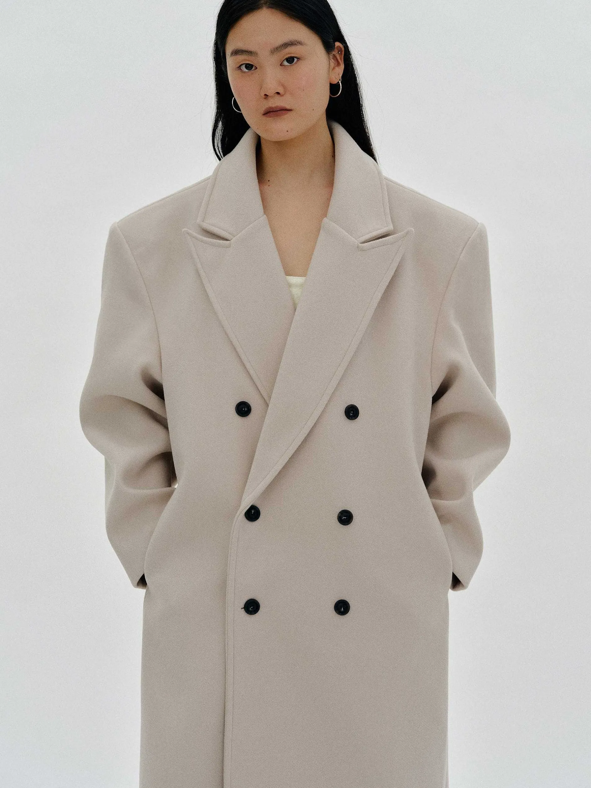 Clothing-Source Unknown Wallis Oversized Grandpa Coat, Beige