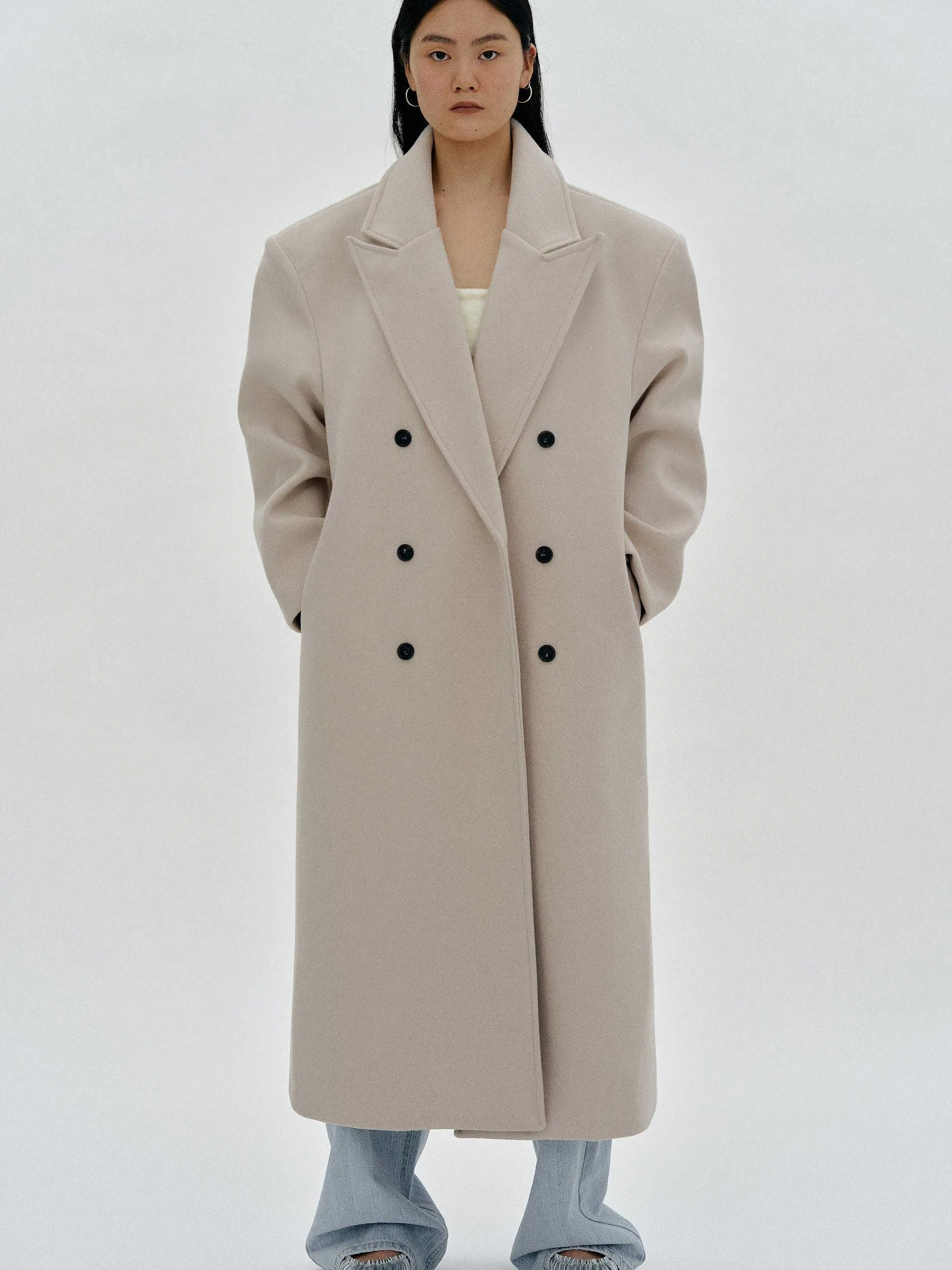 Clothing-Source Unknown Wallis Oversized Grandpa Coat, Beige