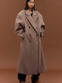 Clothing-Source Unknown Wallis Oversized Grandpa Coat, Latte