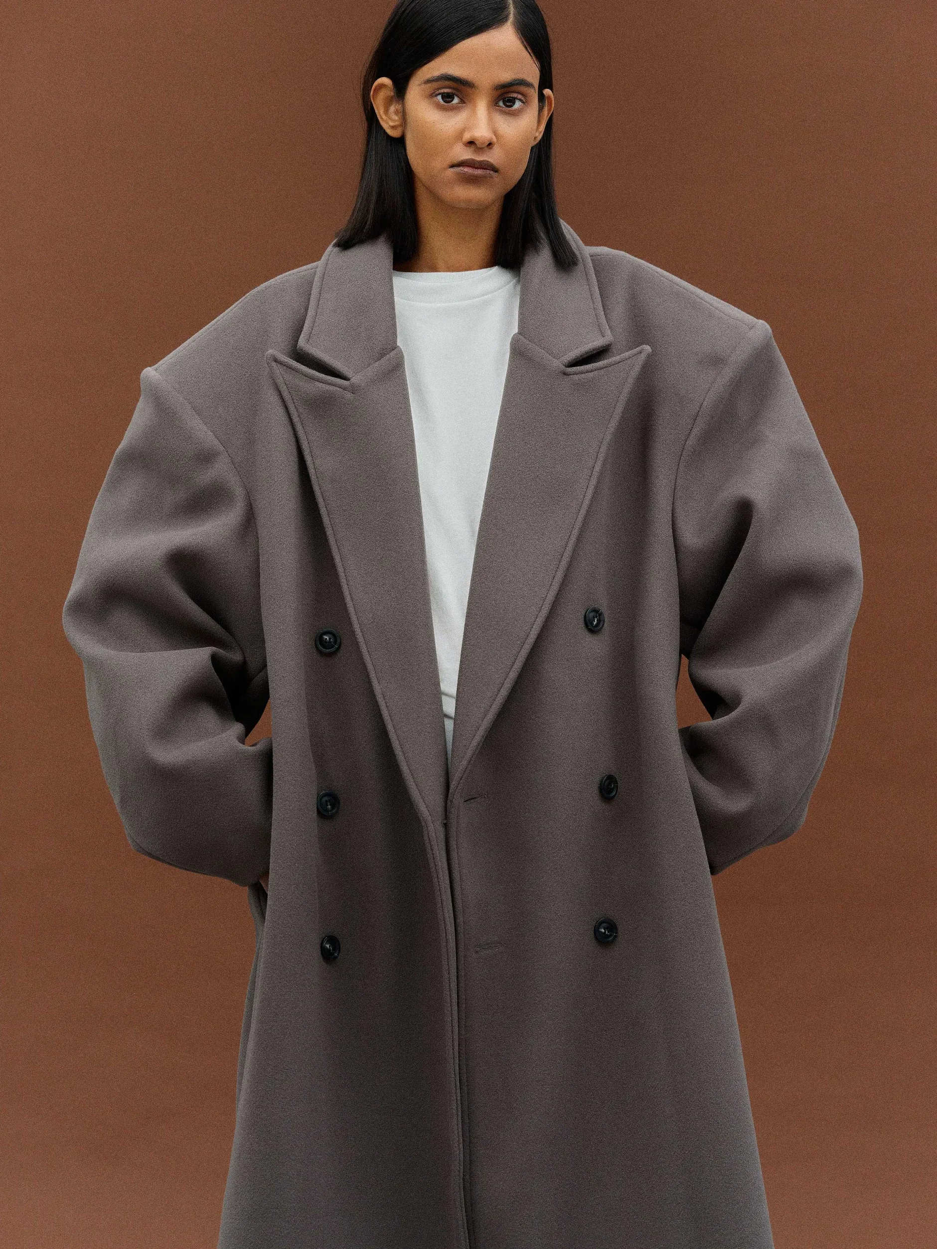 Clothing-Source Unknown Wallis Oversized Grandpa Coat, Grey