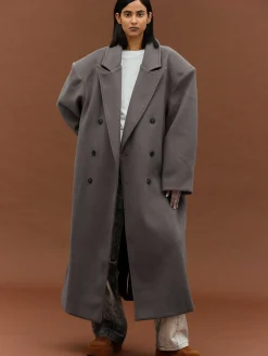 Clothing-Source Unknown Wallis Oversized Grandpa Coat, Grey