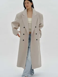 Outerwear-Source Unknown Wallis Oversized Grandpa Coat, Beige