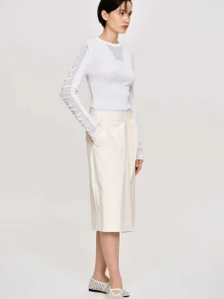 Clothing-Source Unknown Wrapped Cotton Shorts, Almond