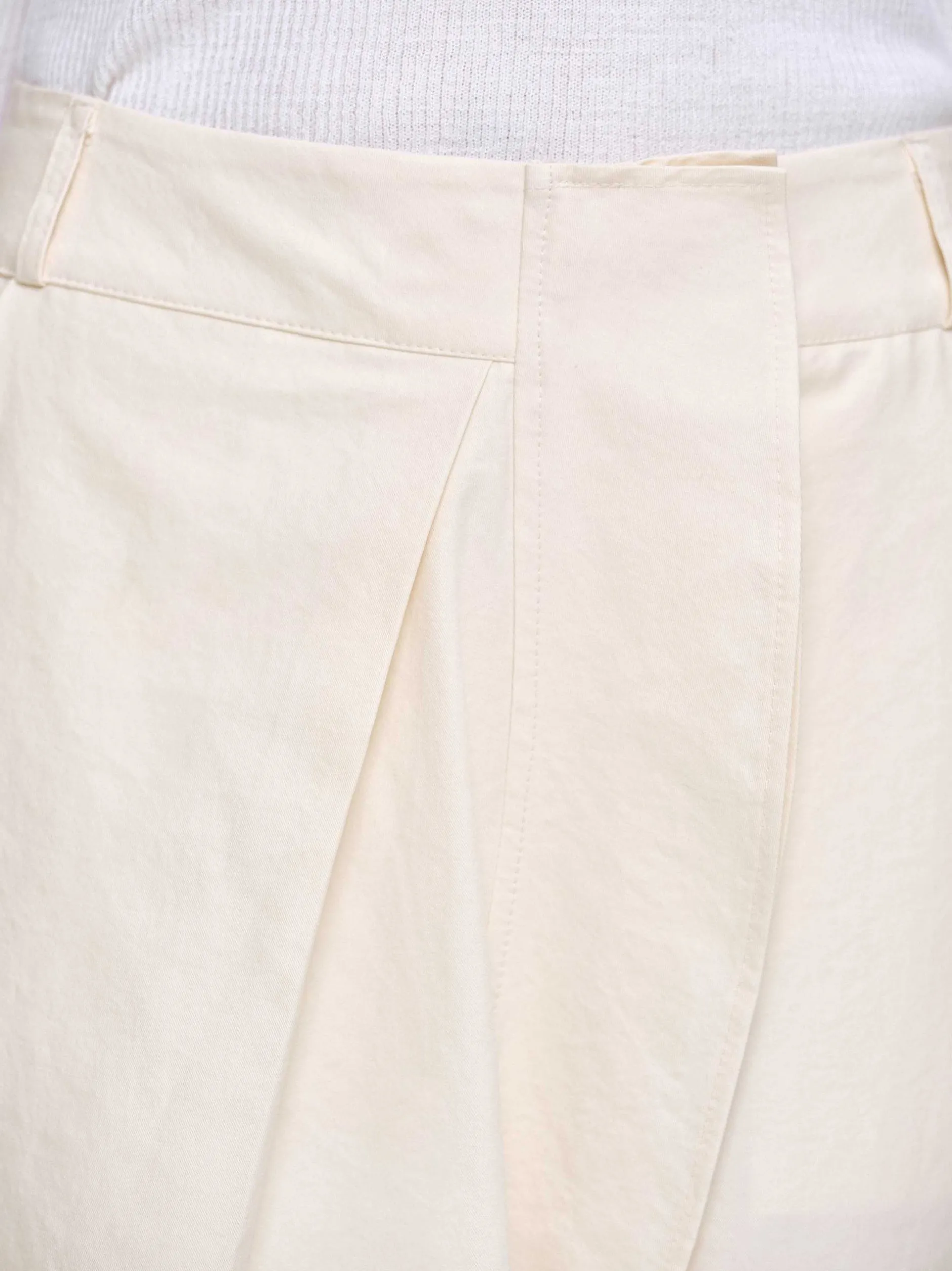 Clothing-Source Unknown Wrapped Cotton Shorts, Almond
