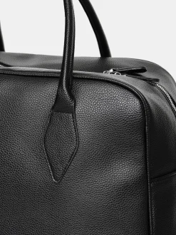 Clothing-Source Unknown Xlarge Weekender Faux-Leather Bag, Black