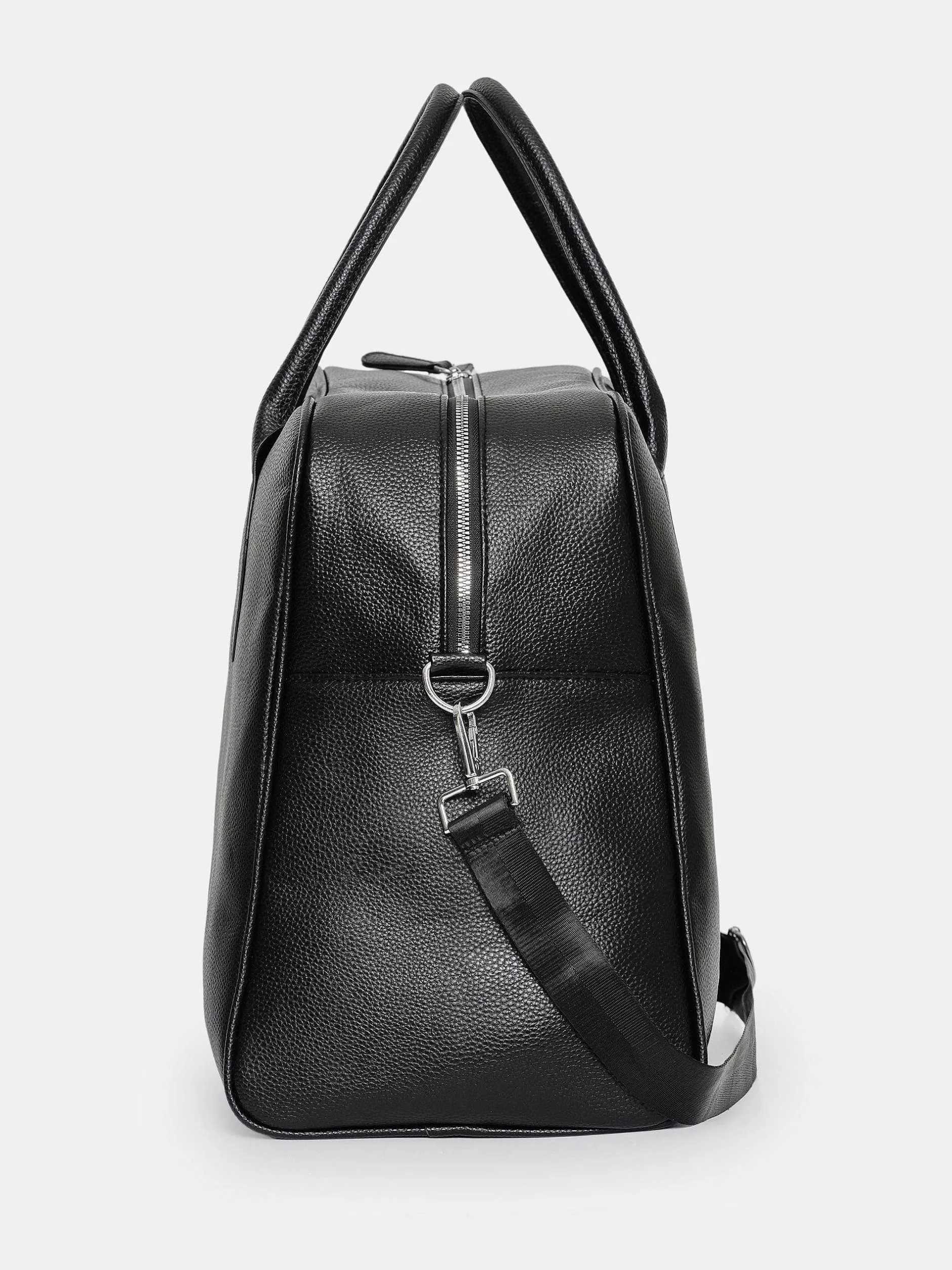 Clothing-Source Unknown Xlarge Weekender Faux-Leather Bag, Black
